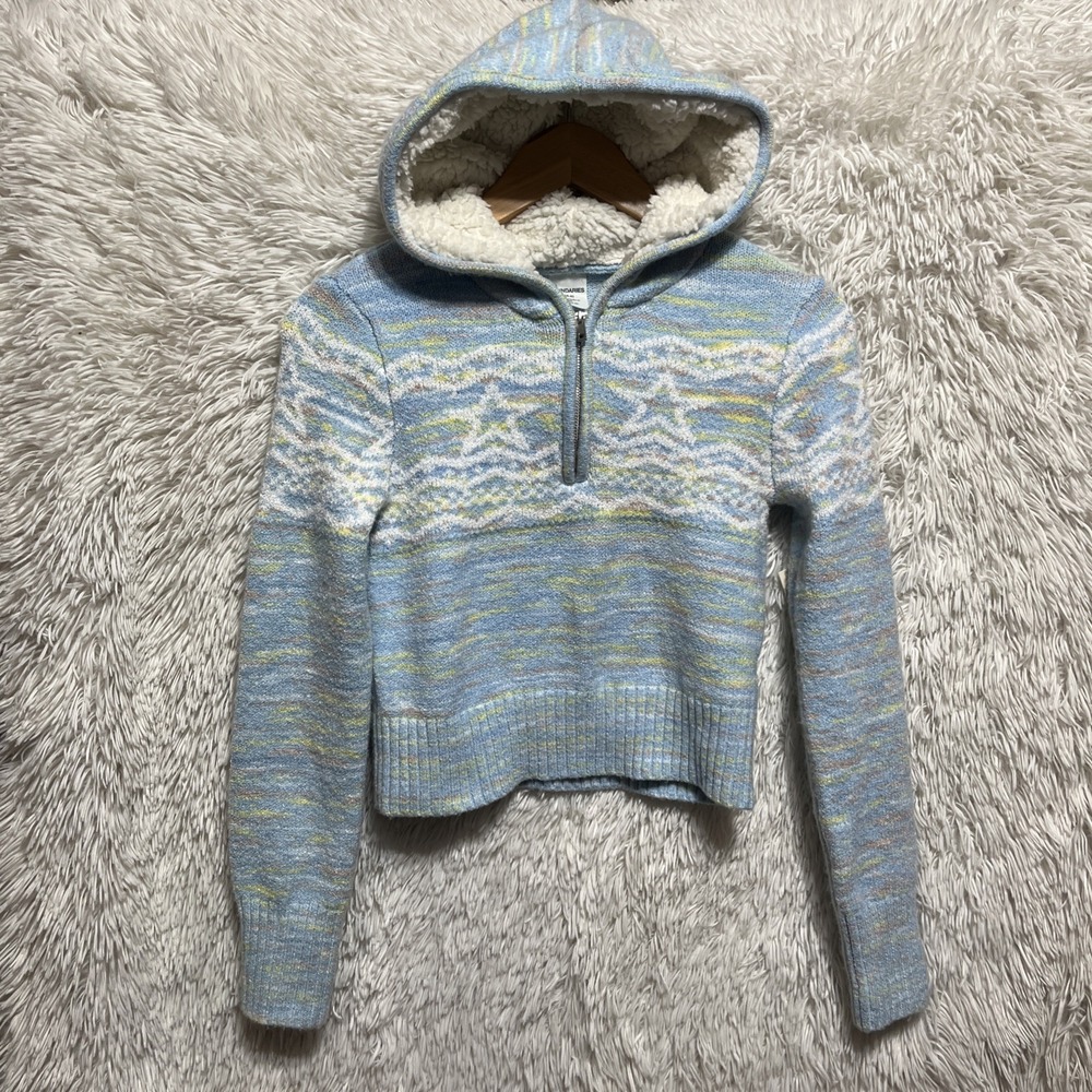 NEW No Boundaries Girls Sherpa‎ Lined Sweater Size Small 4-6 - Picture 5 of 8